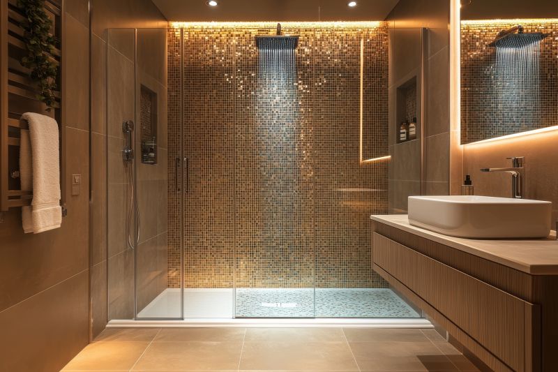Brightly Lit Shower Area